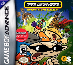 Codename Kids Next Door Operation SODA box art for GameBoy Advance